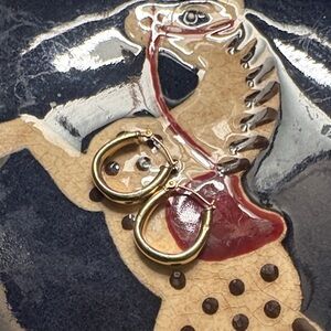 18k/14k gold hoop earrings